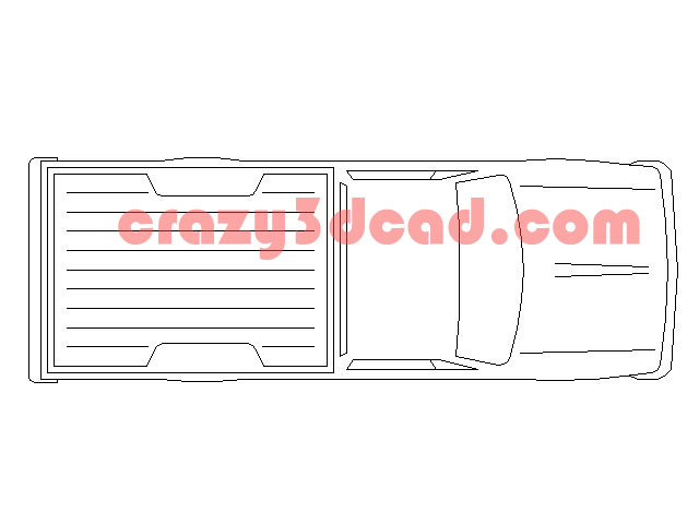 Truck Top View CAD Block
